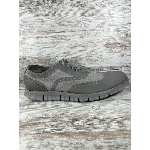 Men\'s Cole Haan ZeroGrand No Stitch Wingtip Oxfords Gray Sz 13M Great Shape! main image 7
